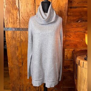 Cyrus Heather Gray Cowl Neck Sweater
